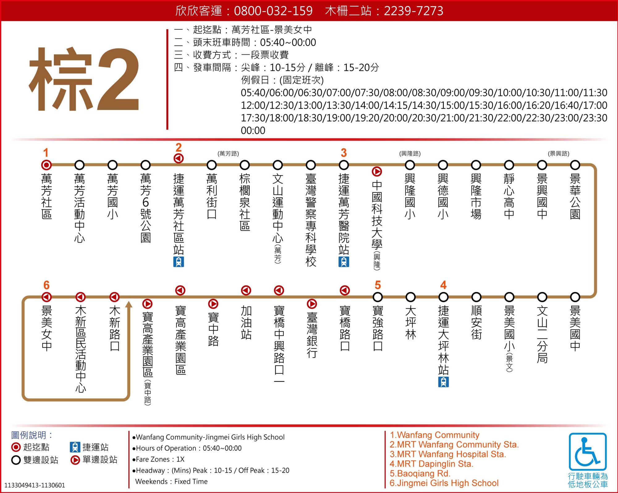 棕2公車路線圖-台北市公車