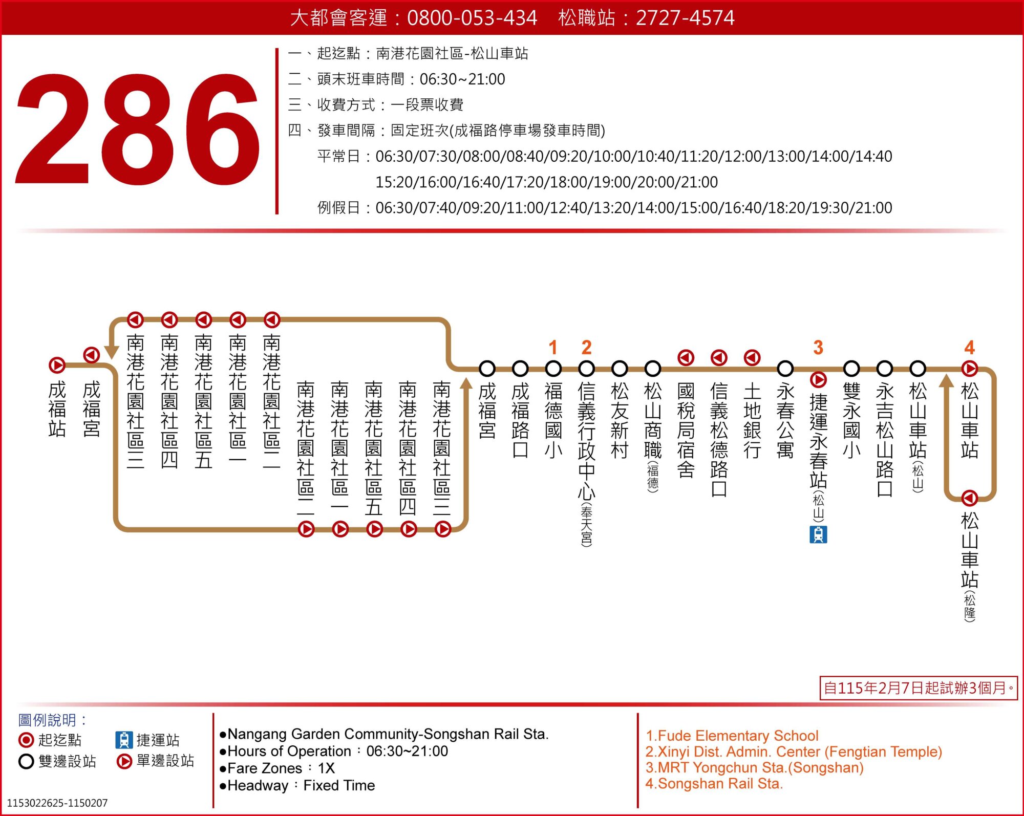 286公車路線圖-台北市公車