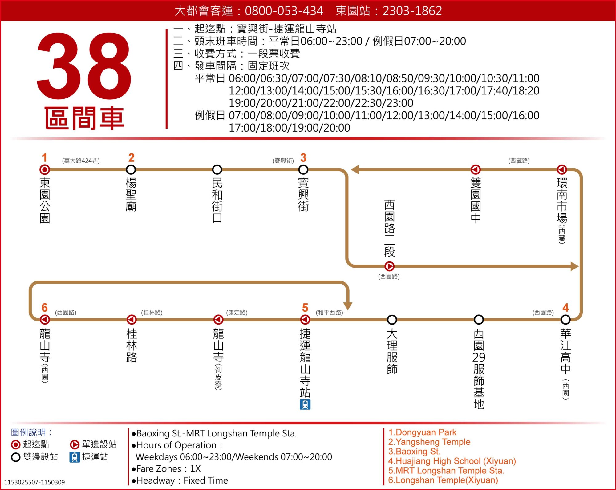 38區公車路線圖-台北市公車