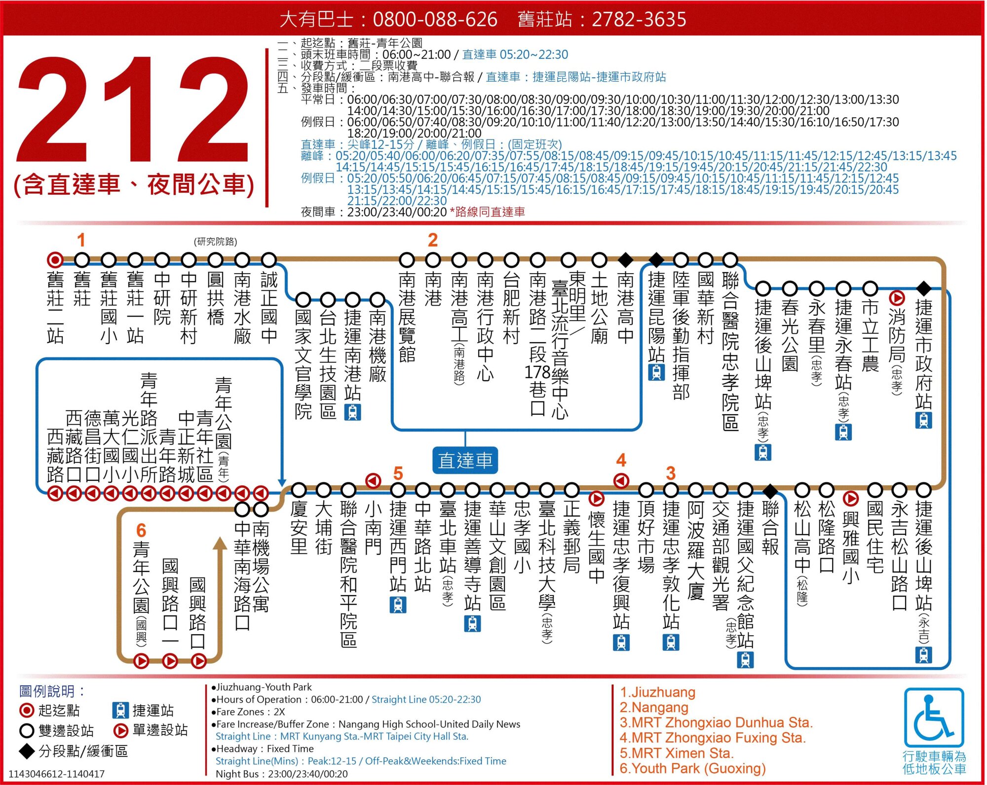 212Bus Route Map-台北市 Bus