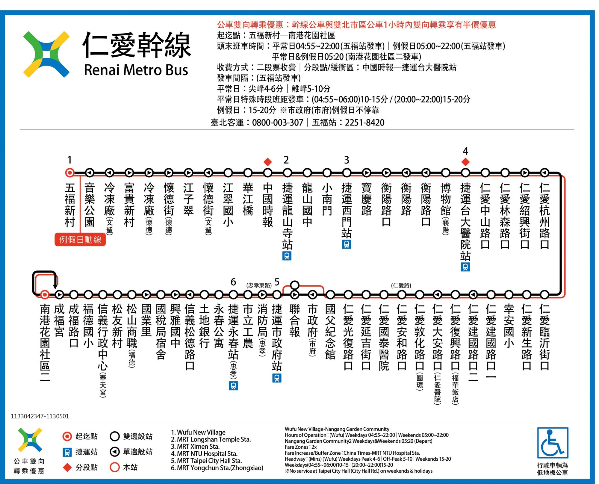 仁愛幹線公車路線圖-台北市公車