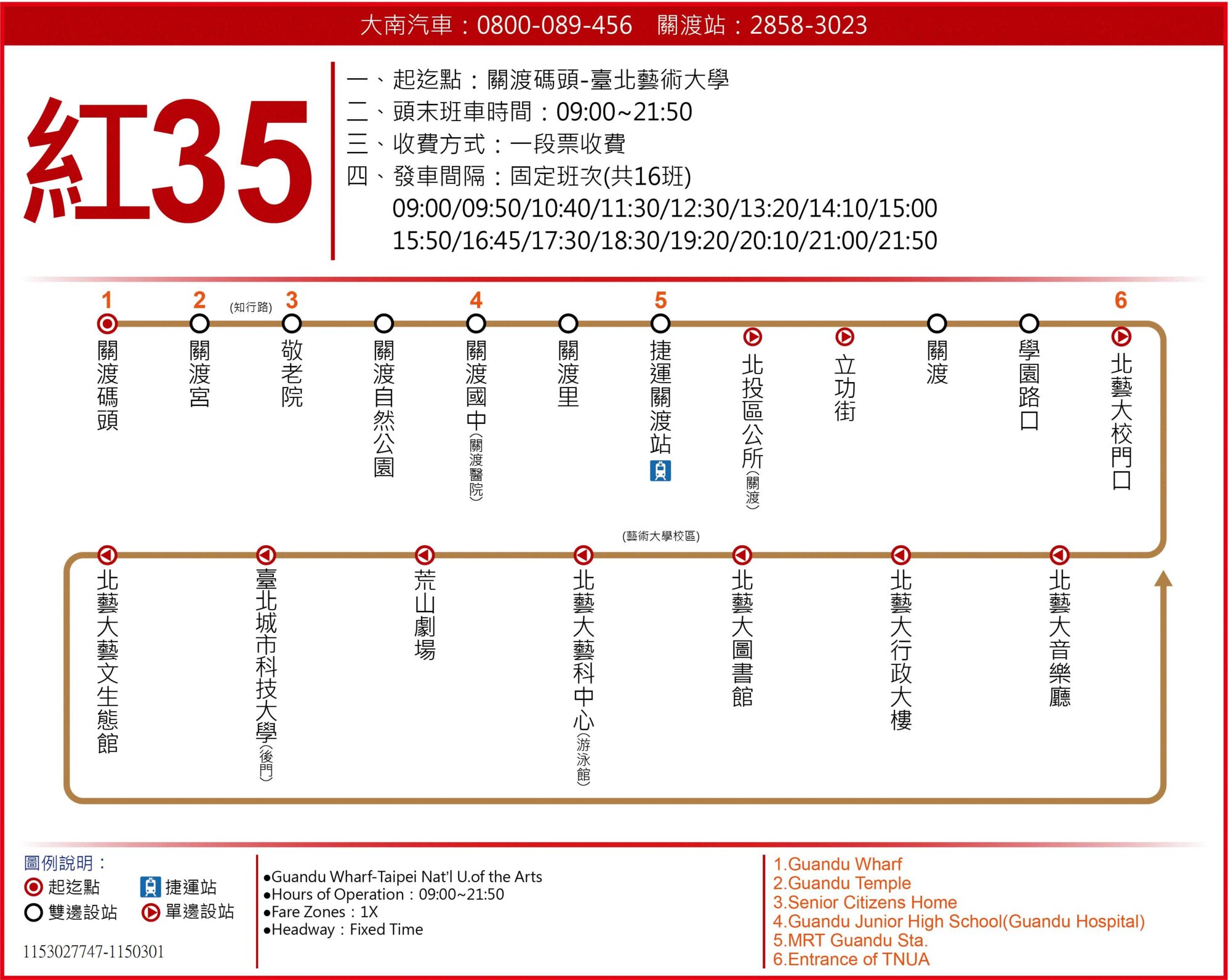 紅35公車路線圖-台北市公車