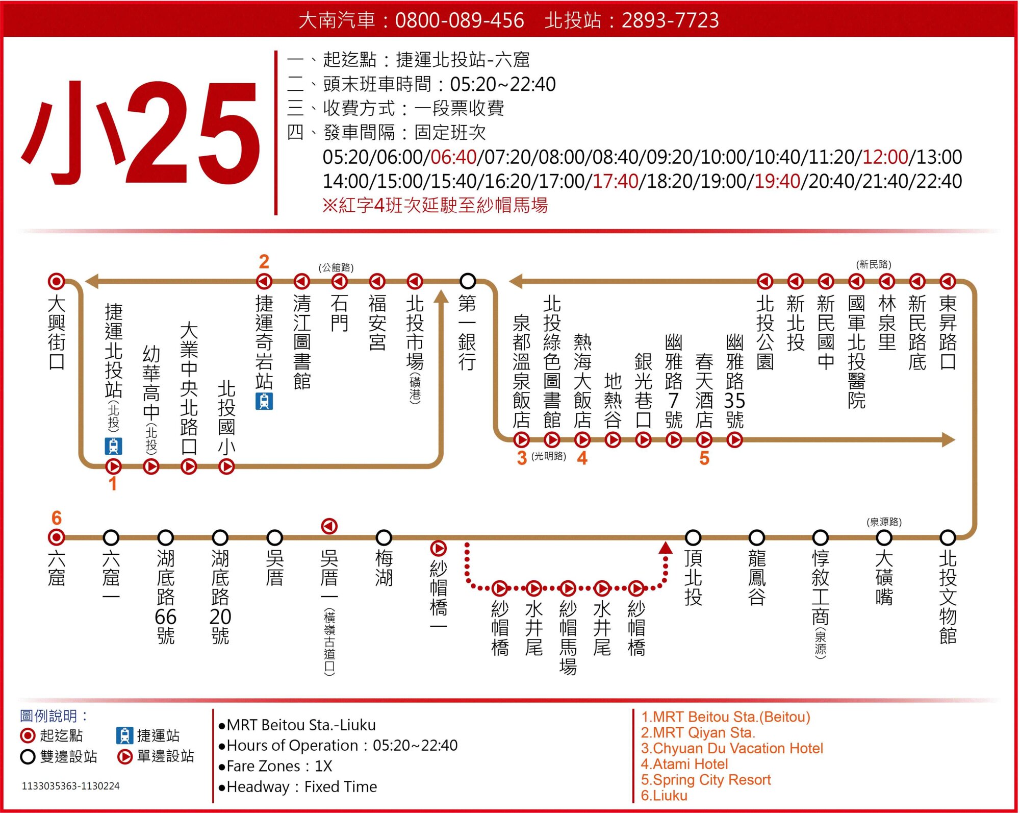 小25公車路線圖-台北市公車