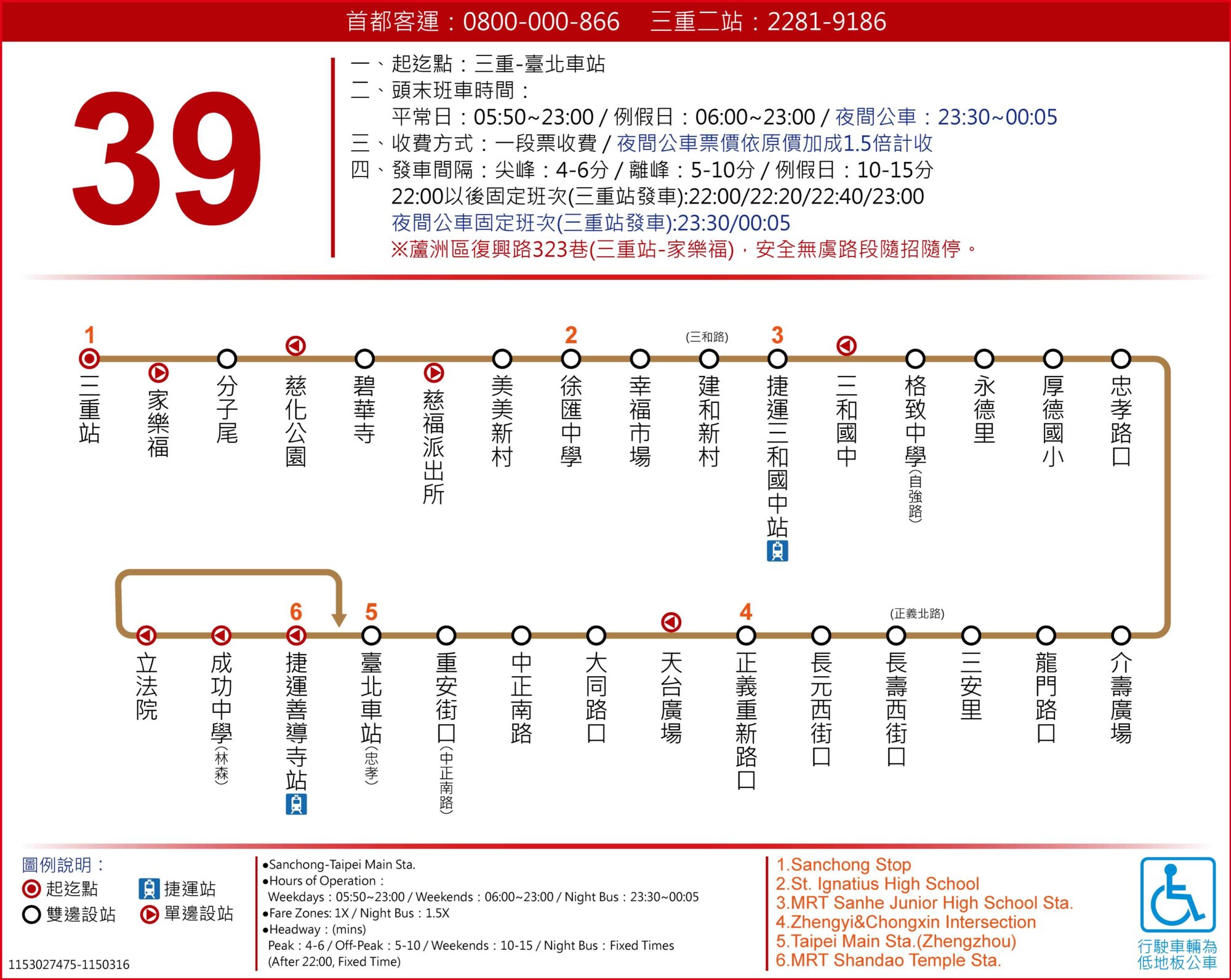 39公車路線圖-台北市公車