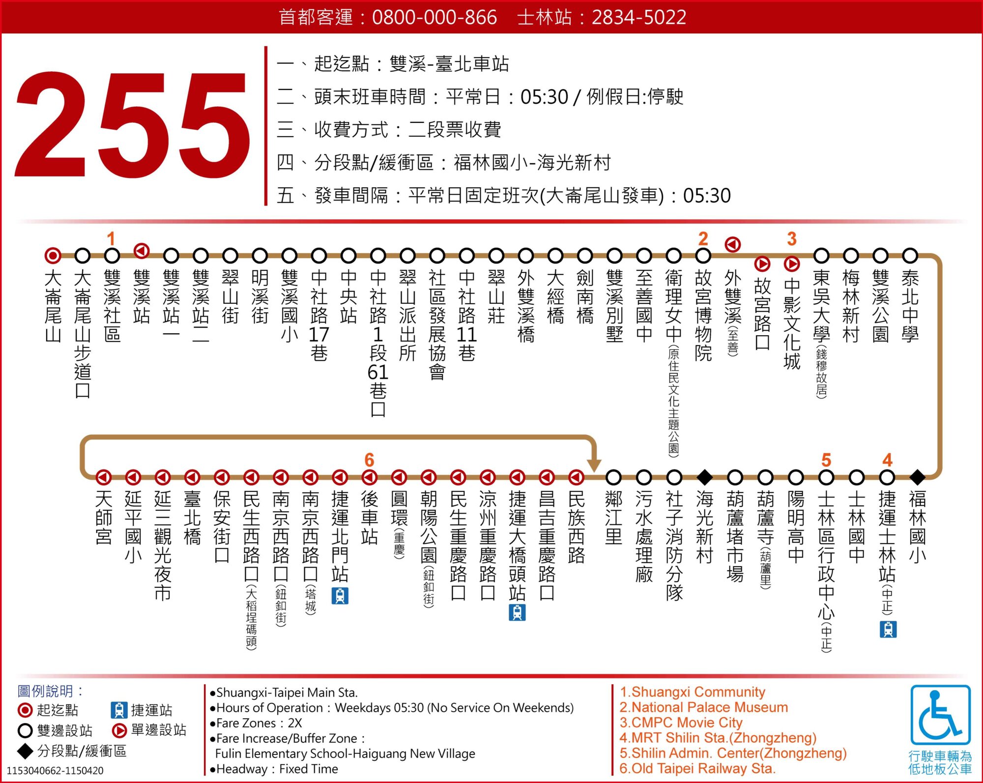 255公車路線圖-台北市公車