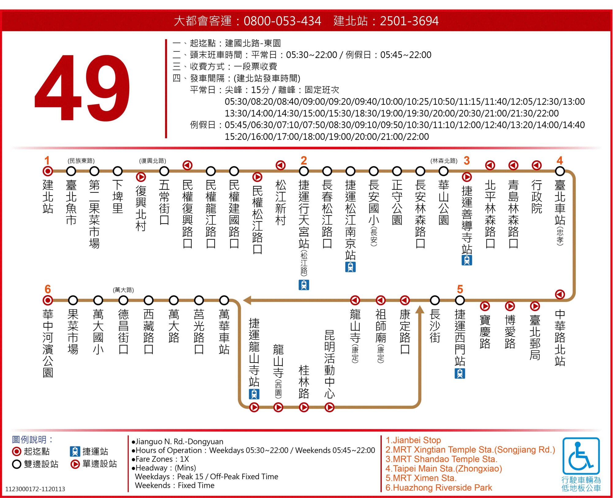 49Bus Route Map-台北市 Bus