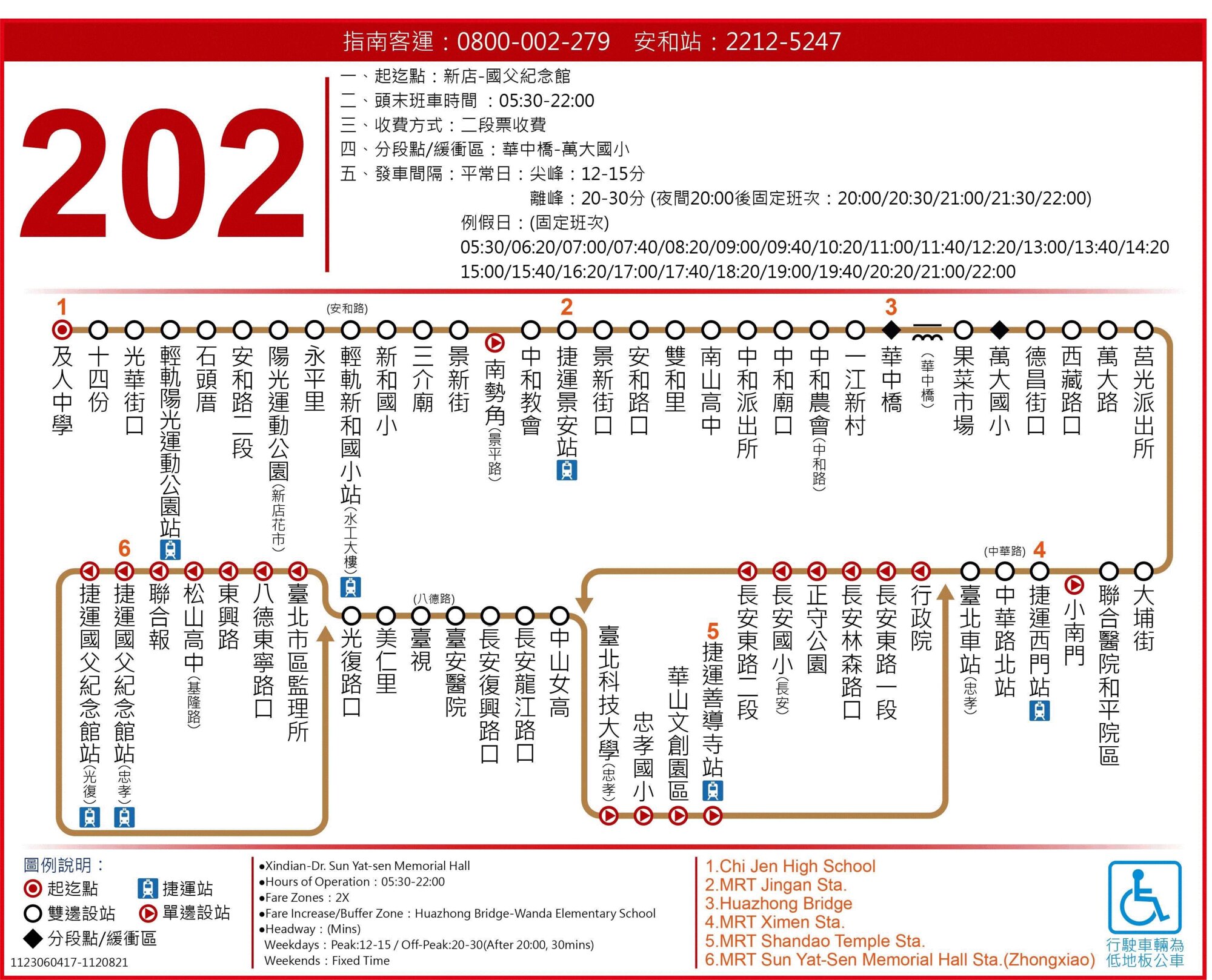 202Bus Route Map-台北市 Bus