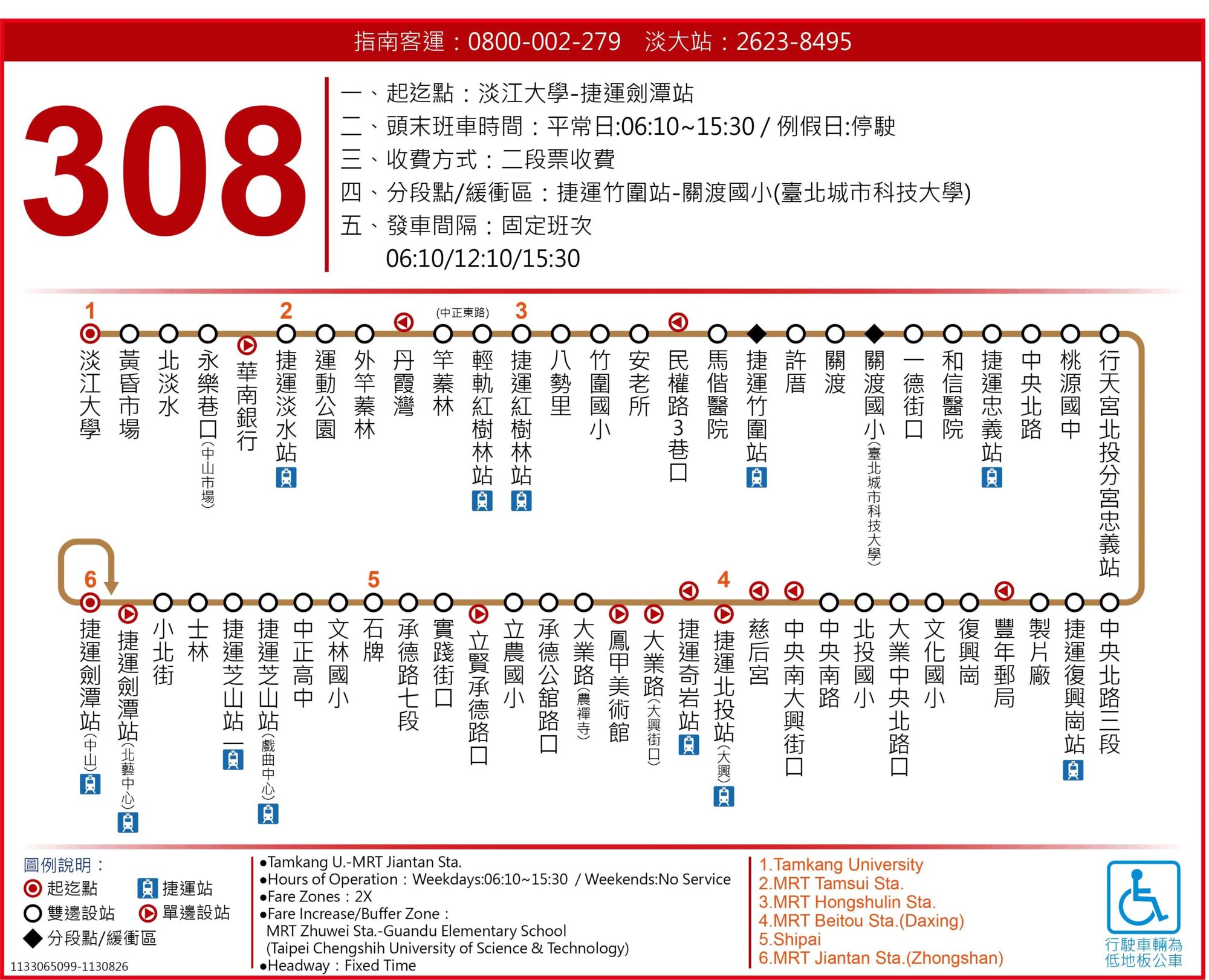 308公車路線圖-台北市公車
