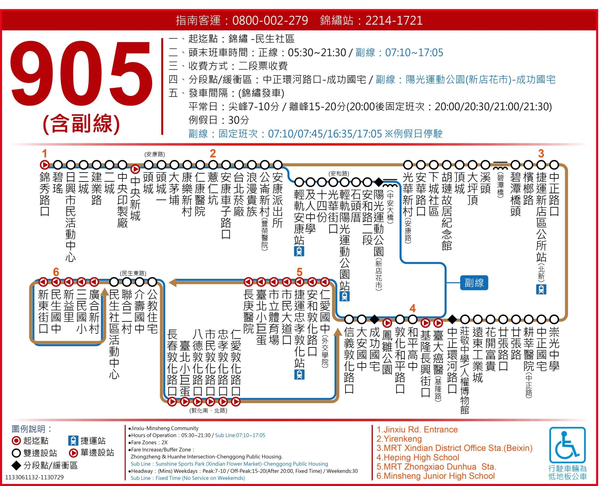 905副公車路線圖-台北市公車