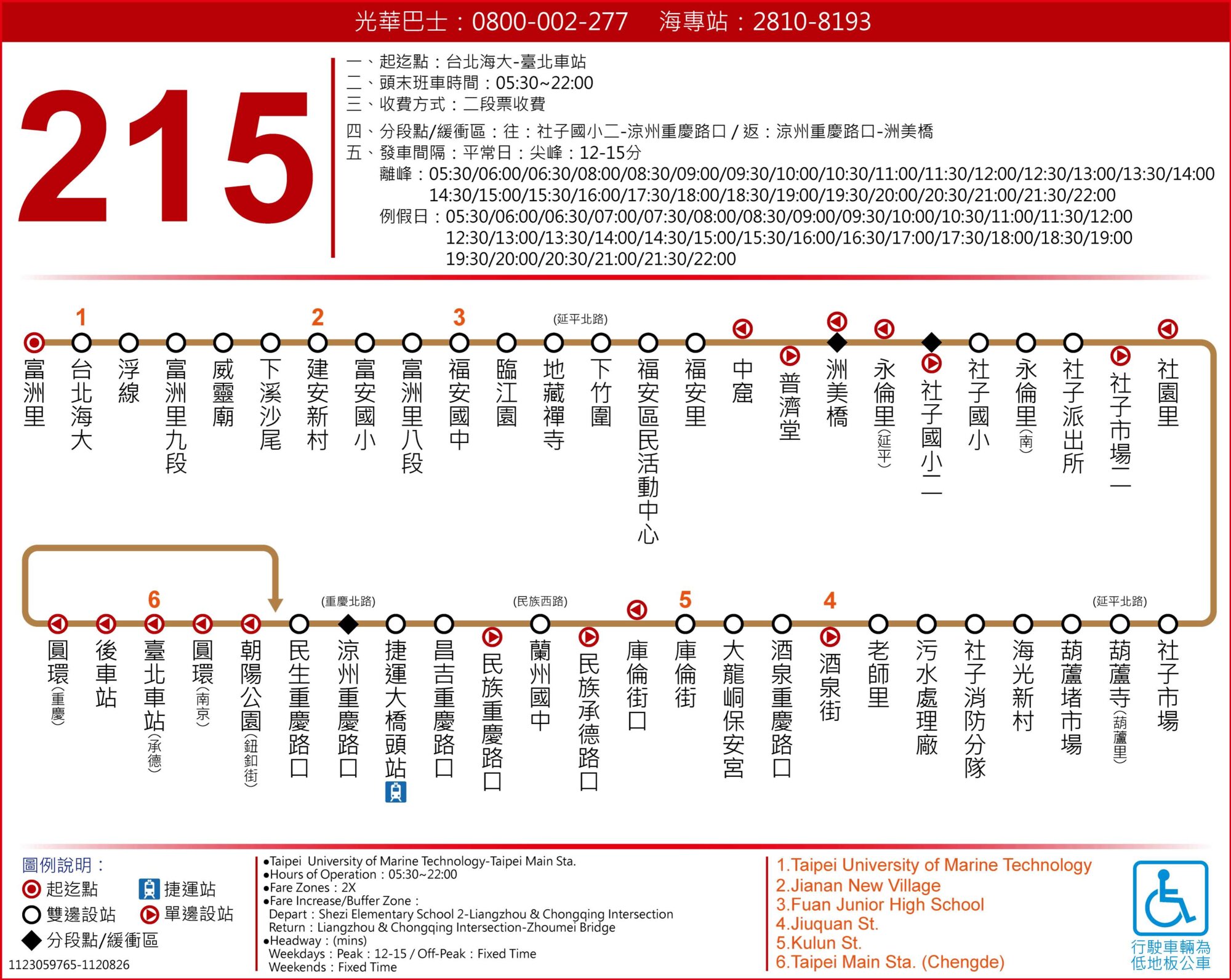 215公車路線圖-台北市公車