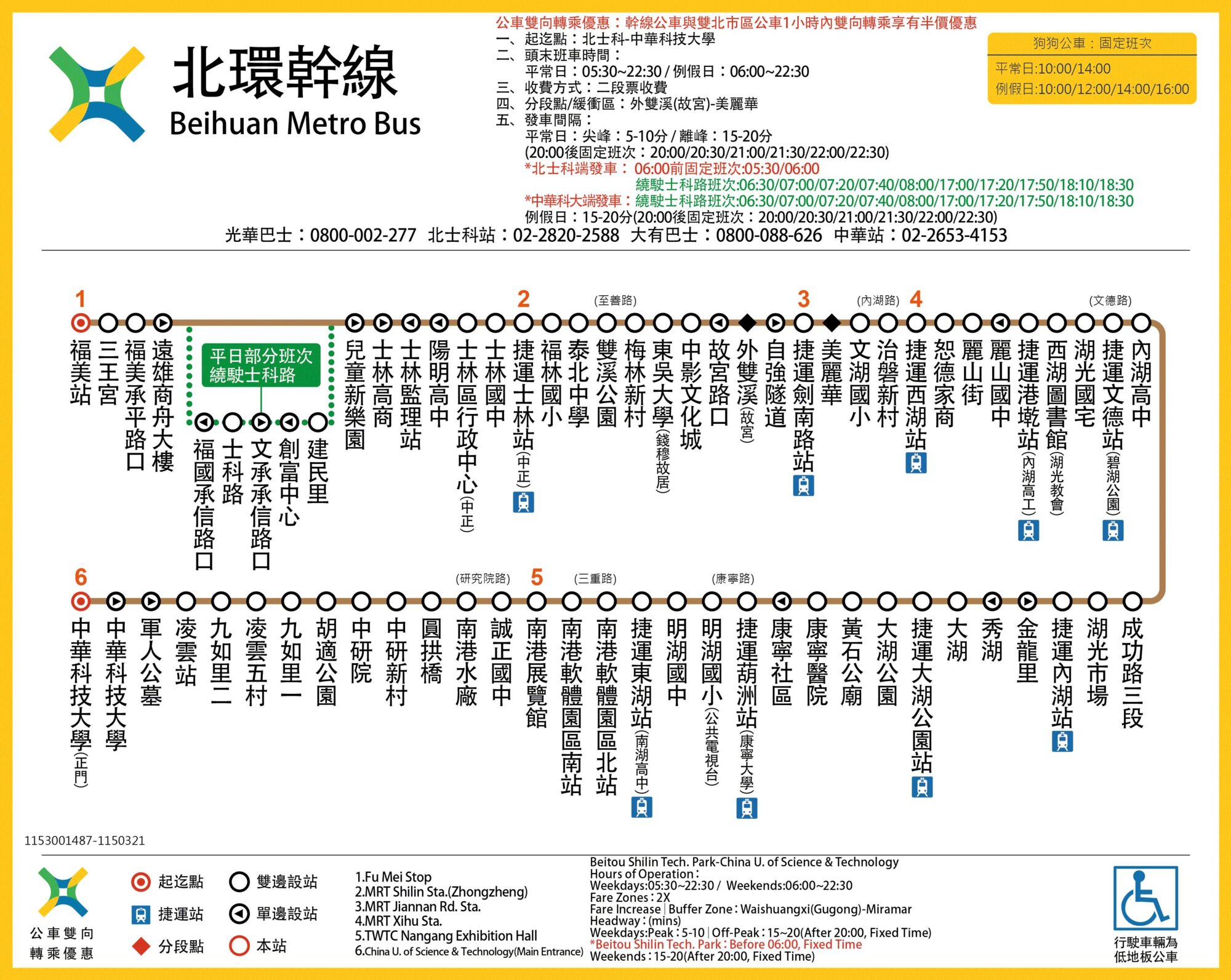 北環幹線公車路線圖-台北市公車