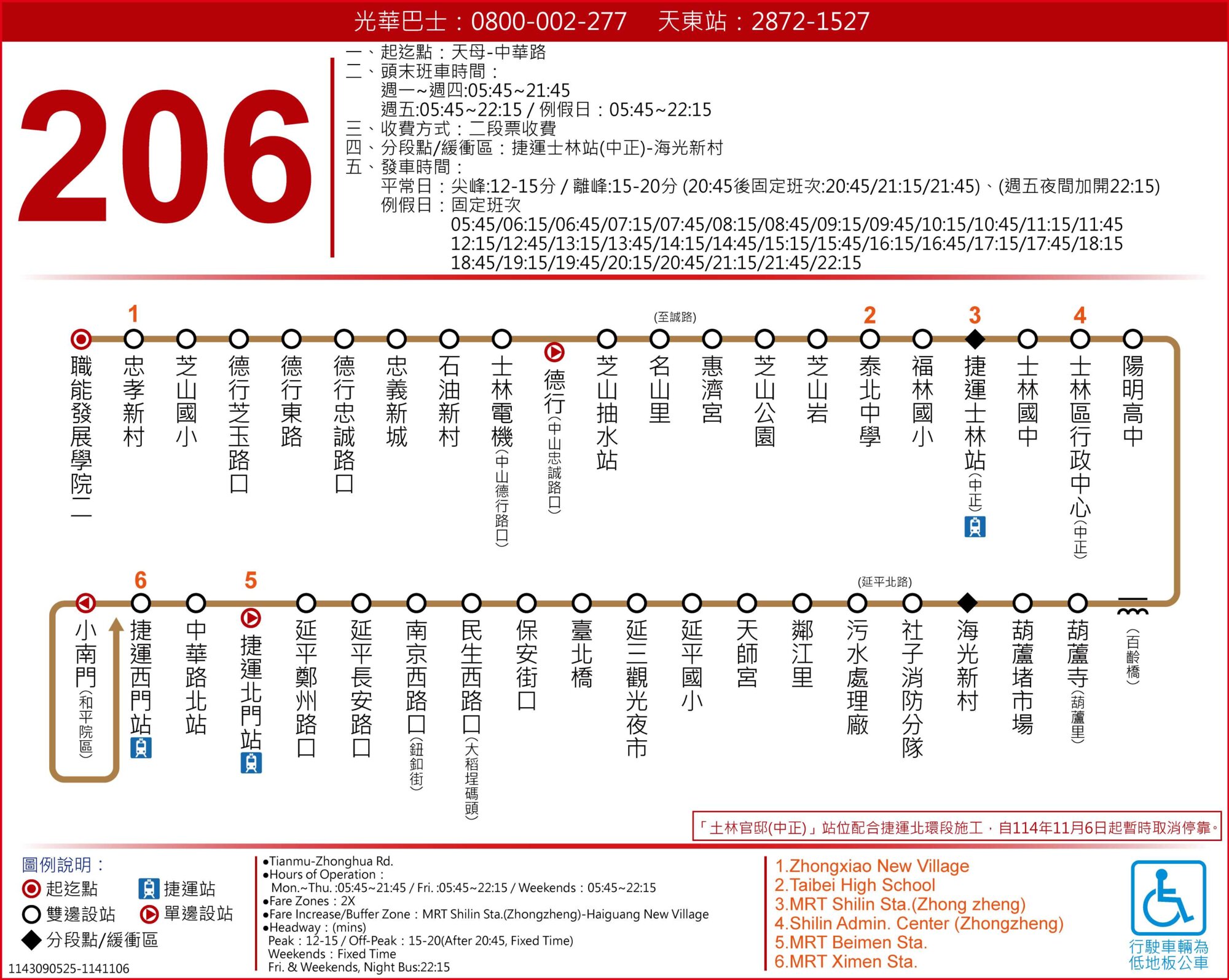 206公車路線圖-台北市公車
