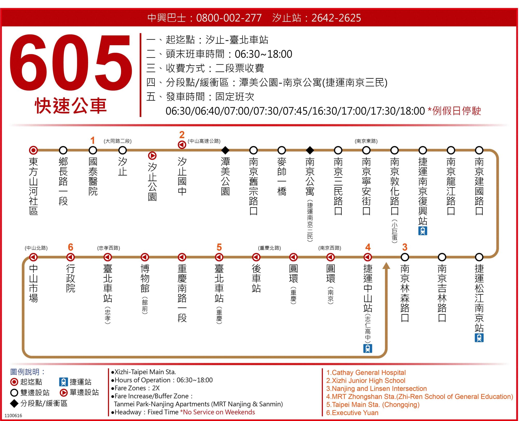 605快公車路線圖-台北市公車