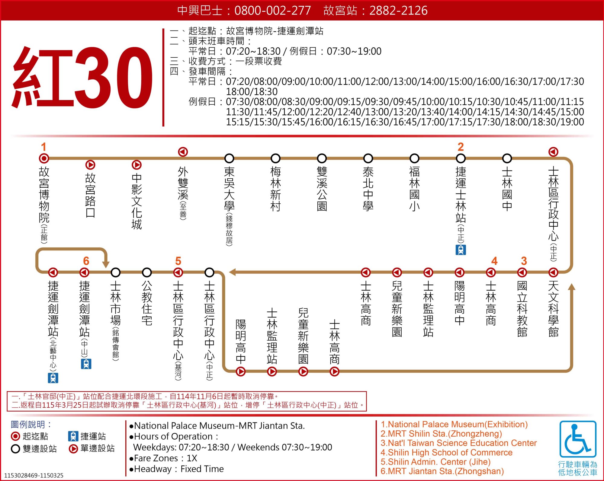 紅30公車路線圖-台北市公車