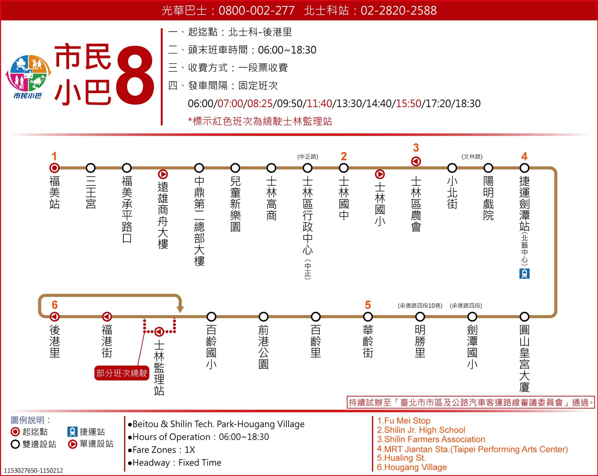 市民小巴8公車路線圖-台北市公車