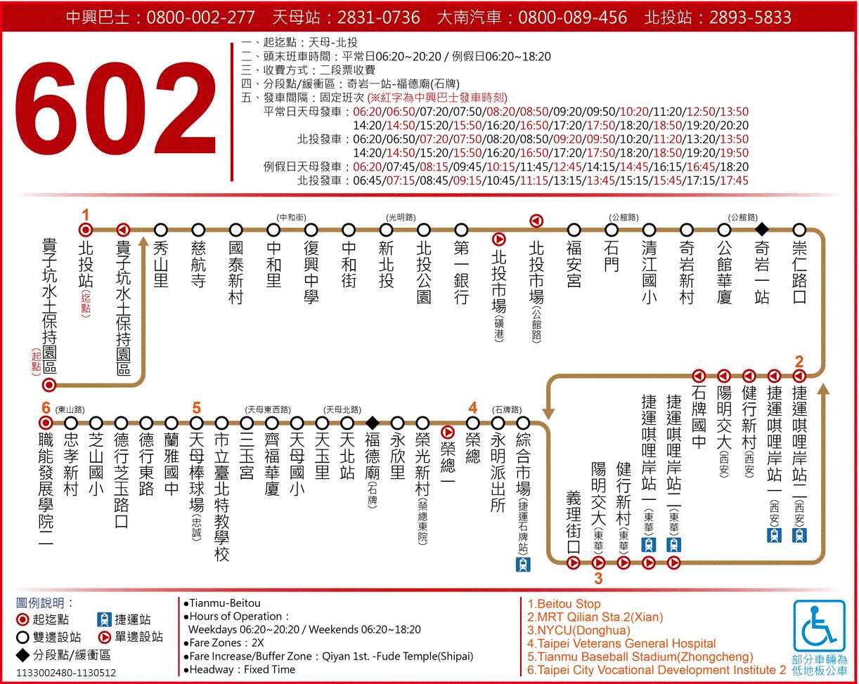 602公車路線圖-台北市公車