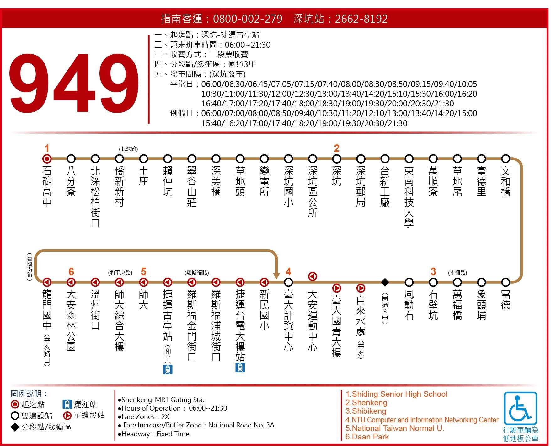949公車路線圖-台北市公車