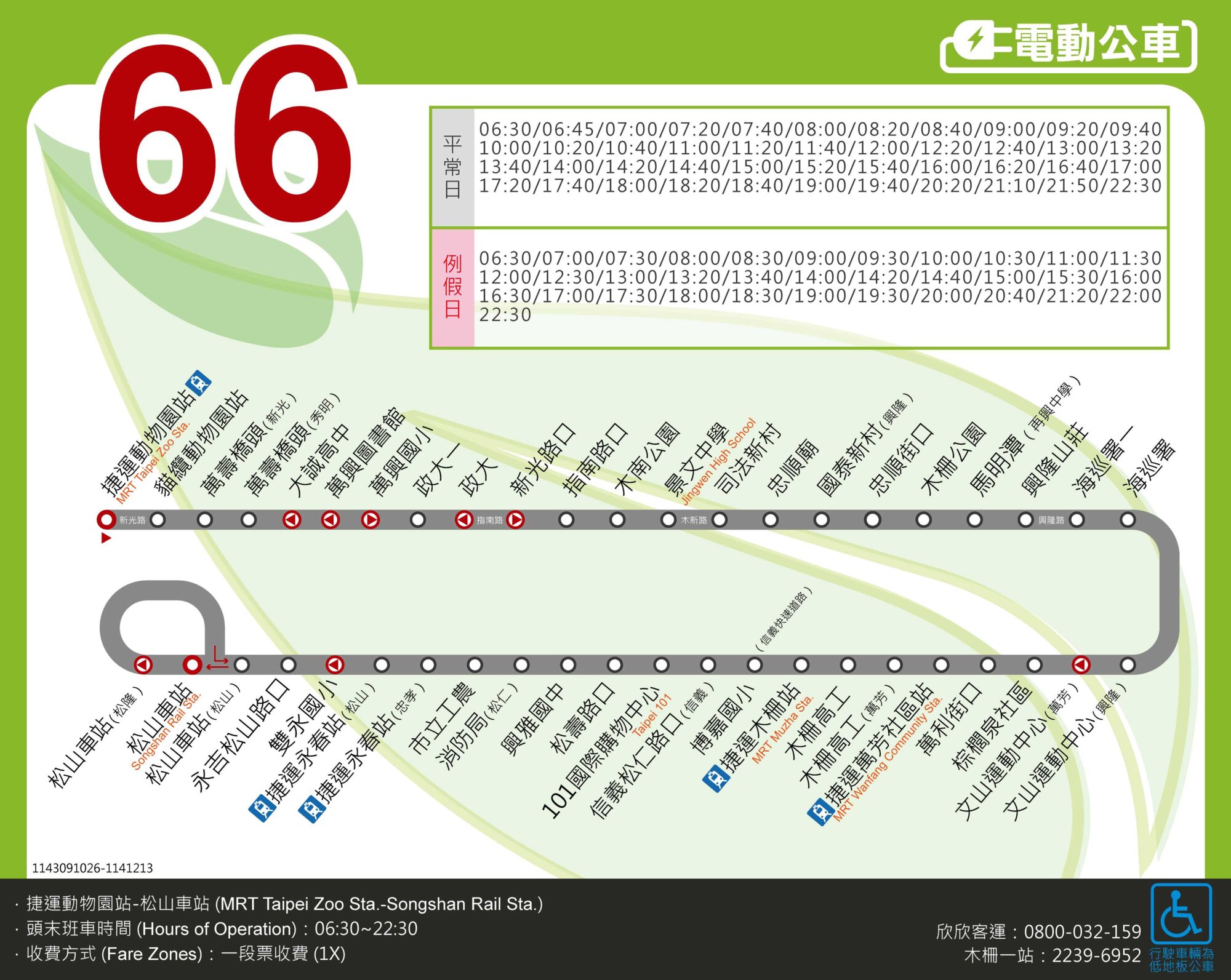 66公車路線圖-台北市公車