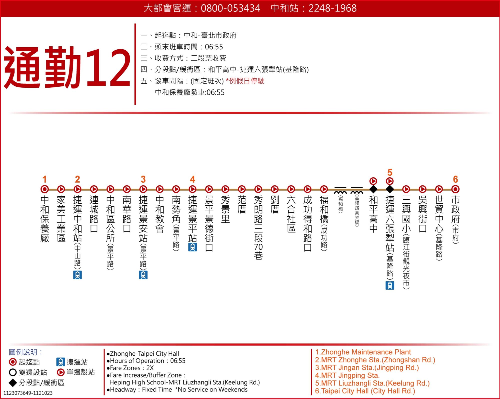 通勤12公車路線圖-台北市公車