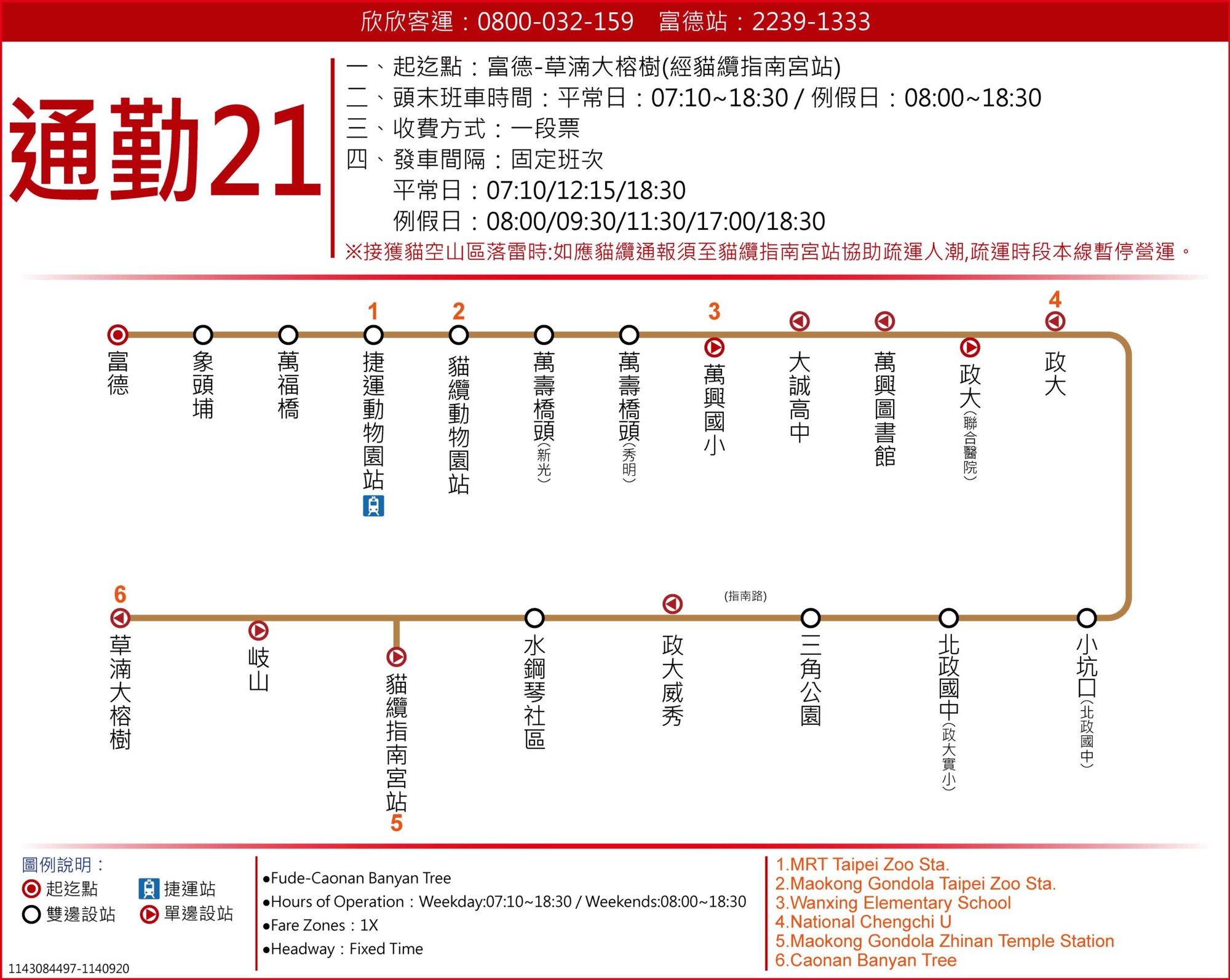 通勤21公車路線圖-台北市公車