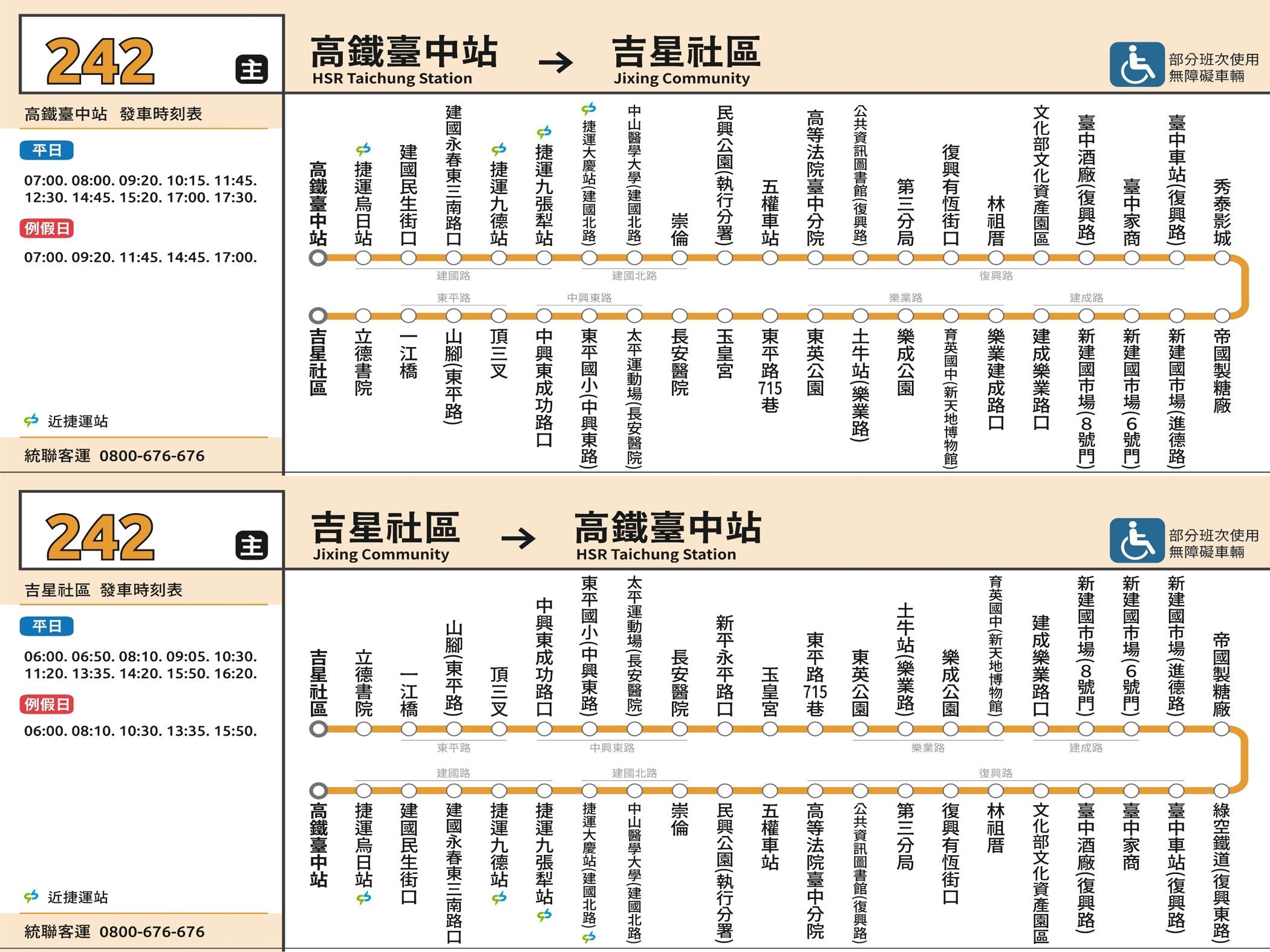242公車路線圖-台中公車