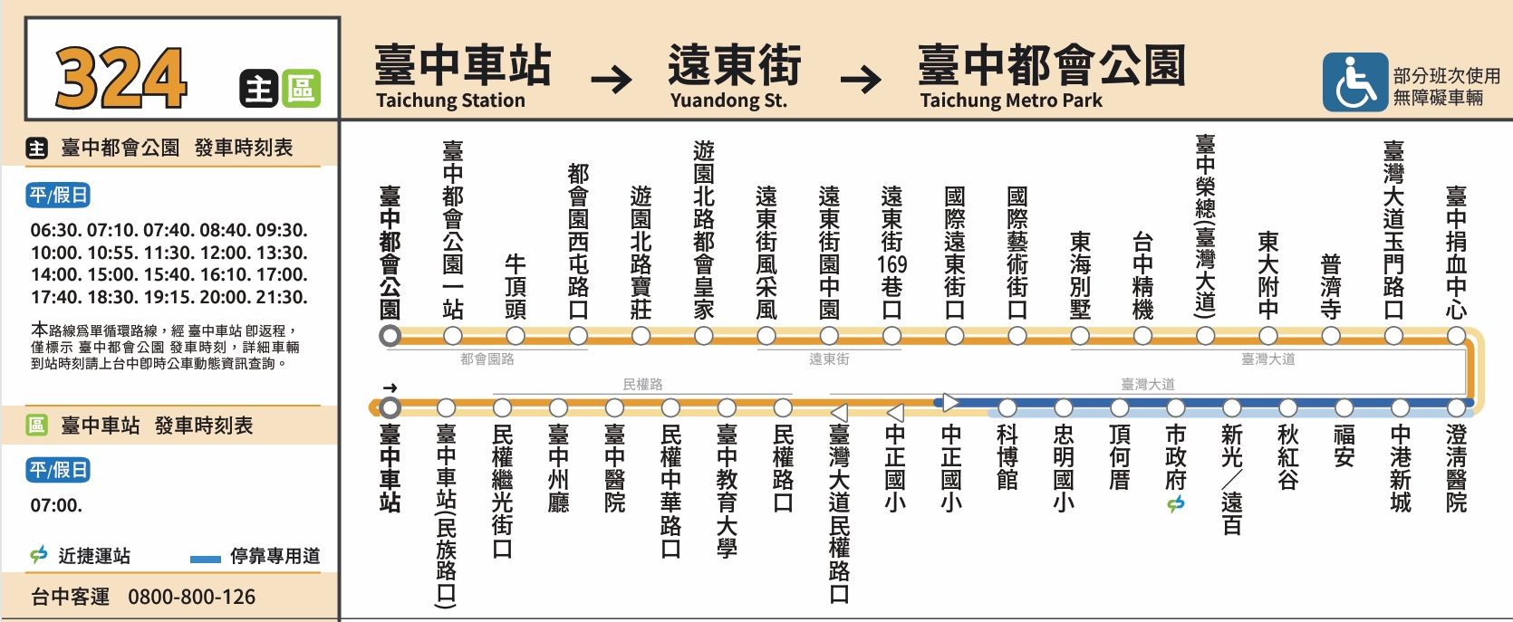 324區公車路線圖-台中公車