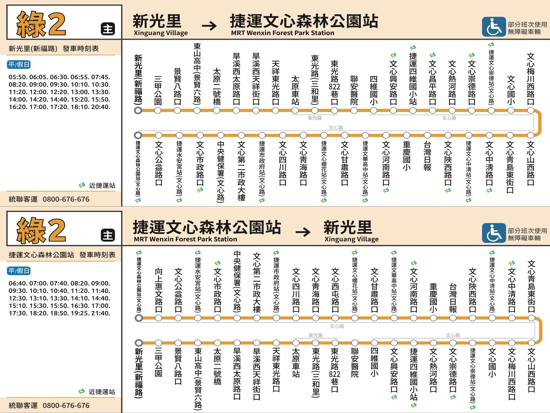 綠2公車路線圖-台中公車