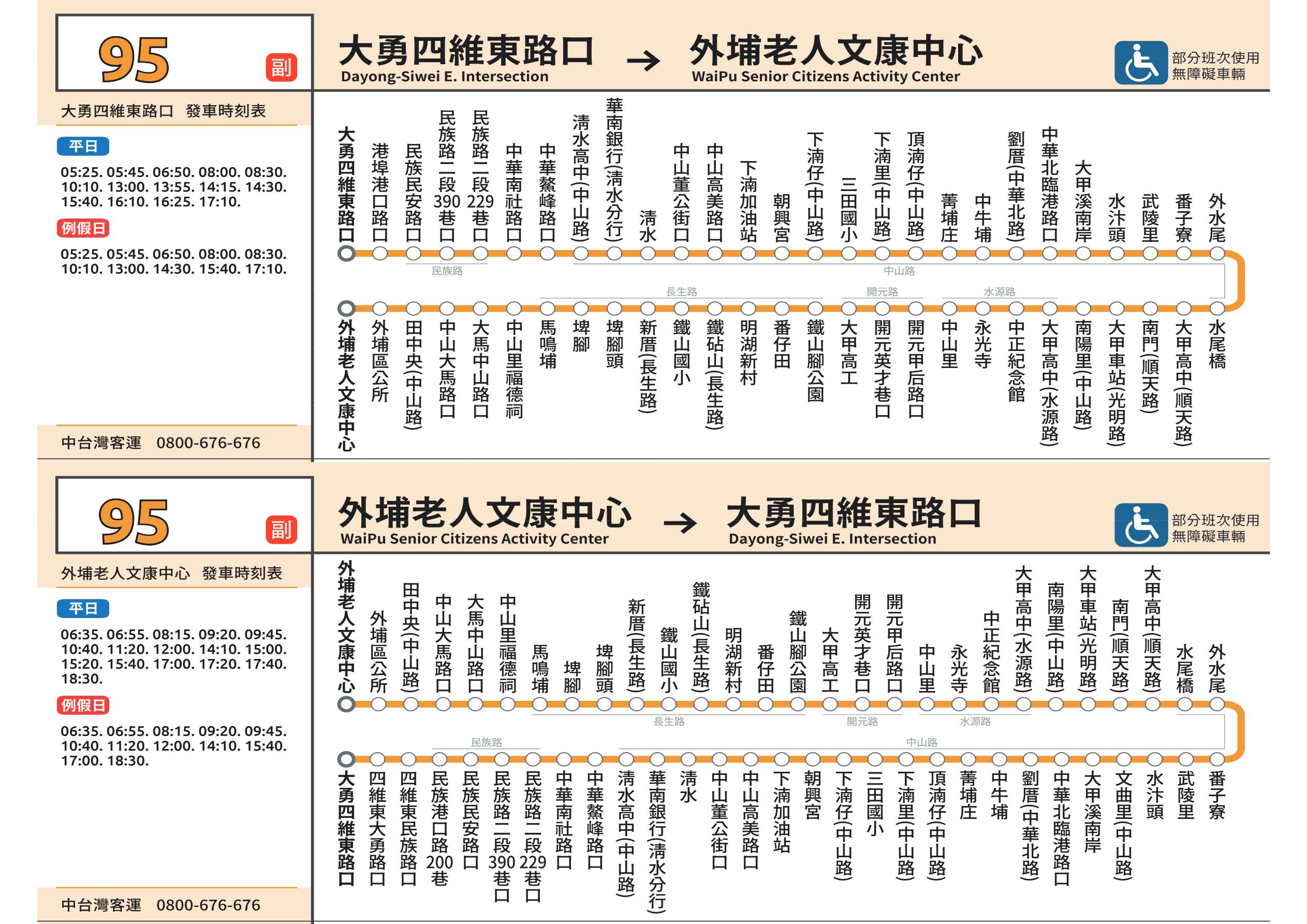 695公車路線圖-台中公車