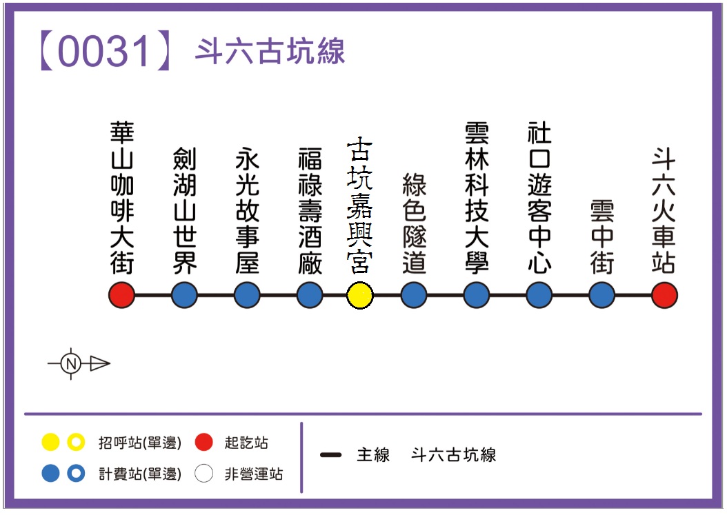 Y01公車路線圖-雲林公車